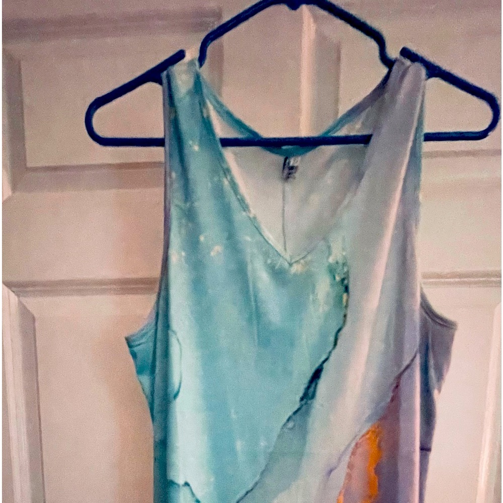 Lightweight abstract print dress